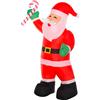 DecHome Babbo Natale Gonfiabile Bastoncino Di Zucchero 2 Luci a Led Impermeabile Ip44 - 825DH98