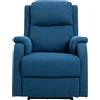 DecHome Poltrona Relax Reclinabile Girevole a 160° Usb per Casa Ufficio colore Blu - 833844