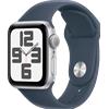 Apple Watch SE 2023 40mm Argento (Cinturino Silicone Blu M/L)