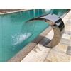 Flexinox Cascata Mezzaluna Flexinox Mini Bali Lucida in Acciaio Inox AISI 316 per Piscina - Larghezza Getto Cm. 35