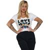 Moschino Love Moschino T Shirt donna con stampa effetto glitter Bianco