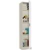 CAPALDO Armadio Multiuso 1 Anta E 4 Ripiani 37x37x180 Bianco In Kit