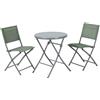 NATERIAL Set tavolo e sedie Emys NATERIAL in acciaio per 2 persone, verde
