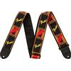 Fender 2" Monogrammed Straps Nera/Gialla/Rossa