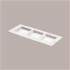 SCATOLIFICIO DEL GARDA 50 Pz Piatto Rettangolare Dedra 3 Scomparti Bianco Finger Food in Polpa di Cellulosa 110x260 mm