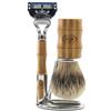 Omega Set Rasatura Pennello In Puro Tasso + Rasoio 5 Lame F6831.6 -