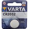 Varta CR2032 Batteria Litio a Bottone, Piatta, Specialistica, 3 Volts, Diametro 20mm, Altezza 3,2mm, confezione 1 pila