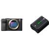 Sony Alpha 7CII di Sony | Fotocamera mirrorless full-frame (compatta, 33 MP, autofocus in tempo reale, 10 fps, video in 4K, display touch orientabile) + batteria NP-FZ100 (Nero)