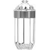 Premier Housewares - Contenitore trasparente, acrilico, argento, 10 x 10 x 22 cm