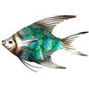 JOYBEE HOME&GARDEN JOYBee - Decorazione da parete in metallo a forma di pesce costiero oceano, 31,8 cm, decorazione natalizia perfetta per decorazione costiera, nautica, spiaggia o barca, decorazione da parete in