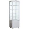Ristoattrezzature Modello: 115260063122956,Frigo vetrina bibite pasticceria refrigerata 4 lati in vetro bianca 238 lt +0 +12 °C 51,5x48,5x171,5h cm