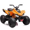 FAMOSA Feber Quad McLaren MCL35 Livree JL 212, Auto per bambini 12V con luci LED Colore Arancione