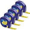 Aken Nastro Aken Compatibile con Dymo LetraTag 12 mm x 4 m Nero su Giallo A91222