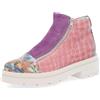 Ebarrito Sneakers alte in pelle patchwork con tacco 5 cm