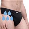 SliPss INCONTINENCE INNOVATION Slipss | Slip Uomo per Incontinenza con Inserto Cucito, Mutande Assorbenti Lavabili, Assorbenza Medium 350 ml, Taglia XL, Nero