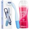 Durex Play Ice Breaker Vibratore in Silicone Flessibile Stimolatore Femminile Waterproof Slim + Durex Massage 2in1 Gel Lubrificante Intimo Stimolante Guaranà Compatibile Preservativi e Sex Toys 200ml