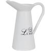 Biscottini Brocca in porcellana bianca decorata Le Bain Paris L22,5XPR14,5XH25,5 CM - Decorazioni per la casa - Caraffa acqua - Caraffa - Brocca acqua