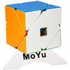 Oostifun MoYu MOFANGJIAOSHI CUBING CLASSROOM MFJS Meilong Skewb Cubing Classroom Twisty Puzzle Cubo Rompicapo Puzzle con un cubo Treppiede (Senza Adesivo)