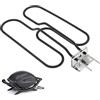 bowarepro 66631/65621 - Elementi riscaldanti per barbecue elettrico Weber, compatibile con Weber Q140, Q1400, elementi riscaldanti per barbecue Weber, spirale riscaldante in acciaio inox, 230 V, 2200