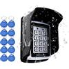 AOAMZ Metallo Apriporta Tastiera di Controllo Accesso con WG 26 Lettore di Schede RFID per Porta Sicurezza Sistema di Controllo Accesso, Impermeabile Copertura Antipioggia, 10pcs 125KHz ID keyfobs