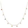 Aloha Collana Color Oro con Cristalli Colorati Gioiello Regalo Donna Catenina Acciaio