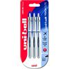 Uni-Ball Penna rollerball UB-200 Vision Elite Medium, inchiostro blu Uni-ball Super Ink, a prova di manomissione, sfera da 0,8 mm, confezione da 3 pezzi