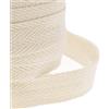 JJ PRIME JJPRIME- cotone 25 mm 2,5 cm Craft grembiule a spina di pesce Twill di cucito cucito nastro ghirlanda, beige, 10 Meter