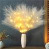 Joomer 3PZ 70CM Erba Della Pampas, Artificiale di Pampas Fiori Secchi Decorativi Alti Piume Decorative Lunghe Beige Pampas Secca Grande per Matrimonio Feste di Nozze Soggiorno Arredamento Boho(Beige)