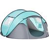 Outsunny Tenda da Campeggio 3 Persone a Cupola, Tenda Pop-Up Automatica a Igloo, 286x209x122cm, Azzurro
