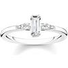 Thomas Sabo anello da donna con pietra taglio baguette bianco argento sterling 925 TR2266-051-14-52