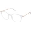 Polaroid PLD D413 900 | Occhiali da Vista Graduati | Prova Online | Unisex | Plastica | Tondi | Bianco, Trasparente | Adrialenti