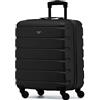 Flight Knight Valigie Rigide in ABS Leggere a 2 Ruote - Bagaglio a Mano Da Cabina Approvato per Compagnie Aeree Come British Airways E Dimensioni Massime per Easyjet Borsa Da Cabina Grande 56x45x25cm