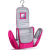 KRONIFY Grande borsa da toilette Premium da appendere con specchio, astuccio per il trucco per uomini e donne, astuccio di bellezza per donne, astuccio di lavaggio spazioso con gancio, Rosa, XXL,