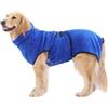 PETTOM Accappatoio per Cani Microfibra Accappatoio Cane Asciugatura Rapida Super Assorbente Regolabile Asciugamano per Animali Domestici Morbido Cappotto Bagno per Cani di Medio Grande Taglia Blu S