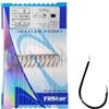PRO FILSTAR Set 10 Ami da Pesca Legati Nichel Nero N6, Filo da Pesca Monofilo DIA 0,18mm,50cm - Monofilamento - Articoli da Pesca - Pesca Accessori - Attrezzatura da Pesca - Lega Ami da Pesca - Hooks