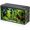 AQPET Acquario in Vetro per Pesci Tropicali Completo di Accessori Filtro Luce Simply, 100 80x30x46 cm 100 Litri