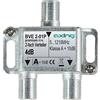 Axing BVE 2-01P Distributore 2 uscite partitore TV via cavo CATV Multimedia DVB-T2 5-1218 MHz metallo