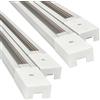 Jandei - Binario monofase per faretti a LED, montaggio superficiale. Lunghezza: 1 m. Ideale per vetrine, affari, negozio, casa, spogliatoio... (bianco, 4 pezzi)