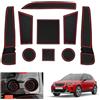 GAFAT Seat Arona/Seat Ibiza 6F KJ1 Facelift 2017-2024 2025 Tappetini Antiscivolo, Seat Ibiza 6F Tappetino in Gomma, Non Scivolano, Console Centrale, Cuciture Porte, Accessori Seat Arona (Rosso)