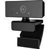 RIYAN Webcam USB 1080P HD Videocamera per Computer Webcam Microfono fonoassorbente incorporato per videoconferenze streaming
