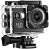 Vaorwne EV5000 Action Camera, 12MP 500W Pixel Schermo LCD da 2 pollici, Cam impermeabile Obiettivo grandangolare da 120 gradi, 30M Sport Camera DV Videocamera con 10 accessori Kit