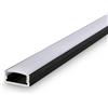 BRILONER - Pimp your Stripe Profili in alluminio per strisce LED, diffusori, autoadesivi, senza foratura, accessori striscia LED, striscia luminosa, gioco, 1 metro, bianco-nero