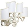 Biscottini Applique da Parete Interno Classico L56,5XPR17,5XH30,5 - Applique Camera da Letto e Soggiorno in Ottone - Lampada da Parete Applique Vintage