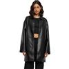 Urban Classics Ladies' faux-leather coat Donna Cappotto in similpelle nero M 100% viscosa