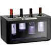 MBH - MAQUINARIA BAR HOSTELERÍA MBH - Refrigeratore per bottiglie di vino elettrico professionale per ristorazione. Cava, cantina, frigorifero espositore su bancone per 4 bottiglie di vino.