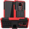 Elubugod Cover per Xiaomi Redmi Note 9 Custodia,Staffa Antiurto Custodia per Xiaomi Redmi 10X 4G M2003J15SC M2003J15SC M2003J15SG M2003J15SS Custodia Case Cover Red