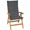 Beautissu Cuscino per Sedia a Sdraio Loft HL 120x50x6cm Resistente e Comodo Anche per sedie reclinabili, spiaggine e poltrone - Grigio