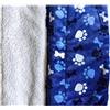 FANLINPT Printed Velvet Pets Ultra Soft Pet Bed Washable Dog Bed Crate Mat for Large Medium Small Dogs Reversible Fleece Dog Crate Kennel Pad Cat Pet Bed (L, Dark Blue)