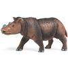 JOKFEICE Figure di animali Realistico Plastica Rinoceronte di Sumatra Progetto scientifico, giocattoli educativi per l'apprendimento, regalo di compleanno, cake topper per bambini