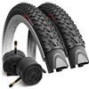 Fincci Copertone Mtb 27.5 - Set Pneumatici Pieghevole 27.5x2.10 Pollici 54-584 con 2x Schrader Camera daria 27.5, Gomme per Mountain Bike, elettrica bici, Uomo bicicletta - Confezione da 2